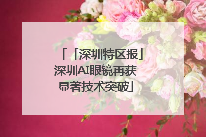 「深圳特区报」深圳AI眼镜再获显著技术突破