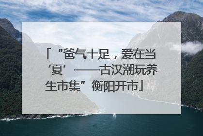 “爸气十足，爱在当‘夏’——古汉潮玩养生市集”衡阳开市