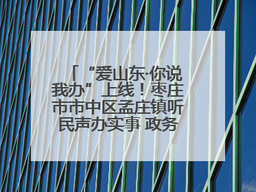“爱山东·你说我办”上线！枣庄市市中区孟庄镇听民声办实事 政务服务暖心升级