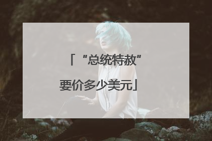 “总统特赦”要价多少美元