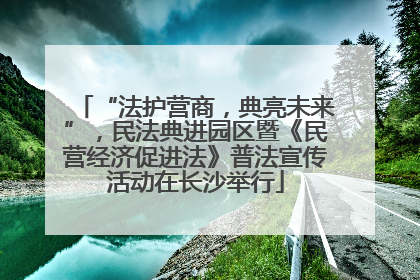 “法护营商，典亮未来”，民法典进园区暨《民营经济促进法》普法宣传活动在长沙举行