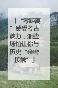 “零距离”感受考古魅力，浙些场馆让你与历史“亲密接触”