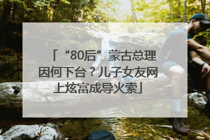 “80后”蒙古总理因何下台？儿子女友网上炫富成导火索