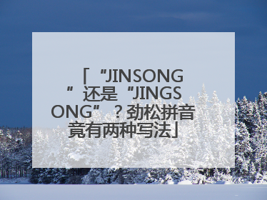 “JINSONG”还是“JINGSONG”？劲松拼音竟有两种写法