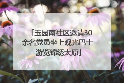 玉园南社区邀请30余名党员坐上观光巴士 游览锦绣太原