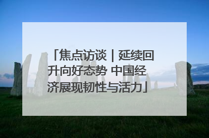焦点访谈｜延续回升向好态势 中国经济展现韧性与活力