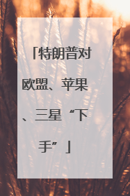 特朗普对欧盟、苹果、三星“下手”