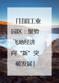 甘眉工业园区：聚势飞地经济 向“新”突破发展