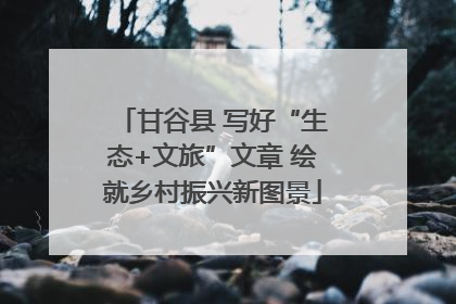 甘谷县 写好“生态+文旅”文章 绘就乡村振兴新图景