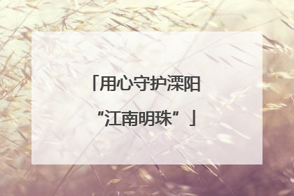 用心守护溧阳“江南明珠”
