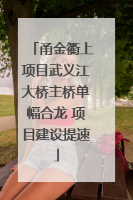 甬金衢上项目武义江大桥主桥单幅合龙 项目建设提速