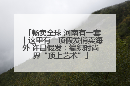 畅卖全球 河南有一套丨这里有一顶假发俏卖海外 许昌假发：编织时尚界“顶上艺术”