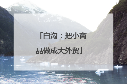 白沟：把小商品做成大外贸