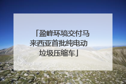 盈峰环境交付马来西亚首批纯电动垃圾压缩车