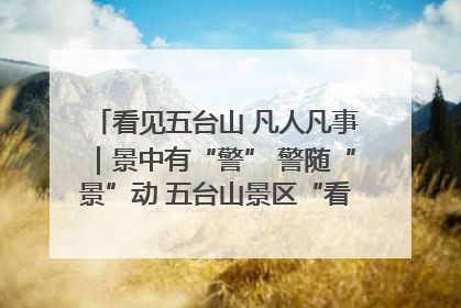 看见五台山 凡人凡事｜景中有“警” 警随“景”动 五台山景区“看得见”的平安守护