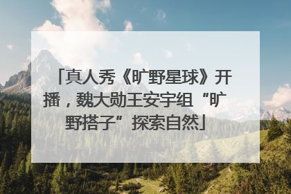 真人秀《旷野星球》开播，魏大勋王安宇组“旷野搭子”探索自然