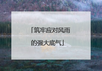 筑牢应对风雨的强大底气