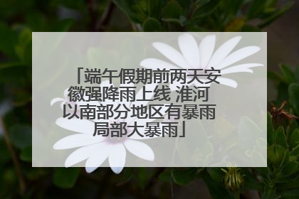 端午假期前两天安徽强降雨上线 淮河以南部分地区有暴雨局部大暴雨