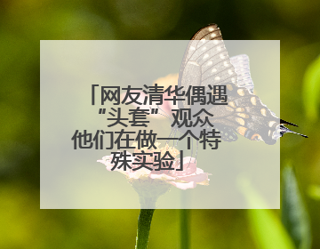 网友清华偶遇“头套”观众 他们在做一个特殊实验