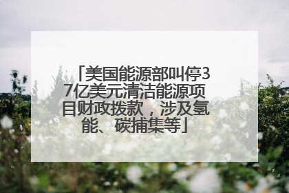 美国能源部叫停37亿美元清洁能源项目财政拨款，涉及氢能、碳捕集等