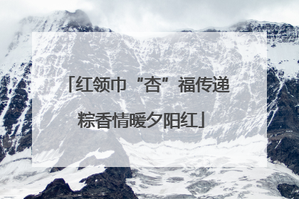 红领巾“杏”福传递 粽香情暖夕阳红