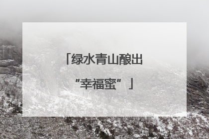 绿水青山酿出“幸福蜜”