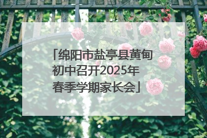 绵阳市盐亭县黄甸初中召开2025年春季学期家长会