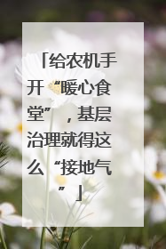 给农机手开“暖心食堂”，基层治理就得这么“接地气”