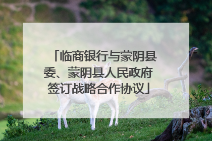 临商银行与蒙阴县委、蒙阴县人民政府签订战略合作协议