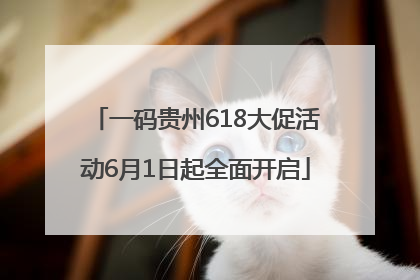 一码贵州618大促活动6月1日起全面开启