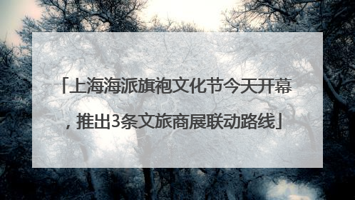 上海海派旗袍文化节今天开幕，推出3条文旅商展联动路线