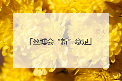 丝博会“新”意足