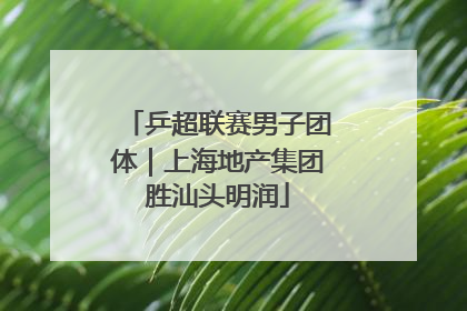 乒超联赛男子团体｜上海地产集团胜汕头明润
