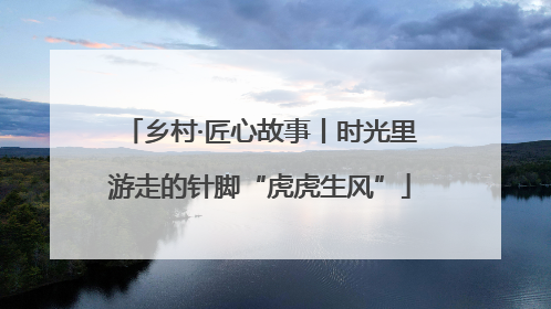 乡村·匠心故事丨时光里游走的针脚“虎虎生风”