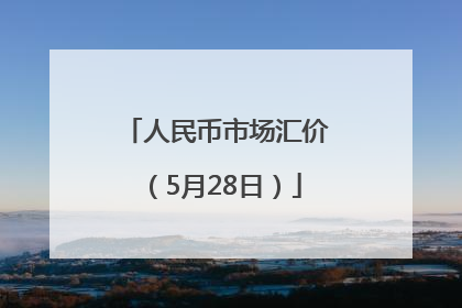人民币市场汇价（5月28日）