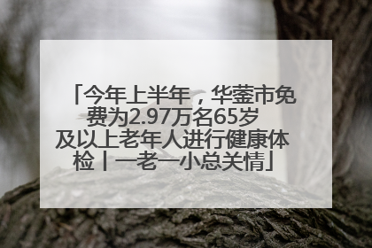 今年上半年，华蓥市免费为2.97万名65岁及以上老年人进行健康体检丨一老一小总关情