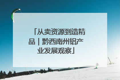 从卖资源到造精品｜黔西南州铝产业发展观察