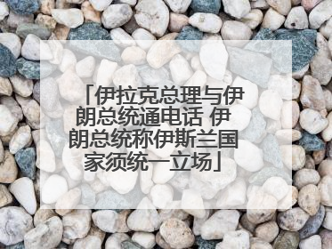 伊拉克总理与伊朗总统通电话 伊朗总统称伊斯兰国家须统一立场