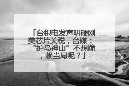 台积电发声明硬刚美芯片关税，台媒：“护岛神山”不想跪，赖当局呢？