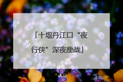 十堰丹江口“夜行侠”深夜鏖战