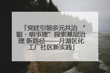 党建引领多元共治 “聪・明事理”探索基层治理 新路径——月湖区化工厂社区新实践