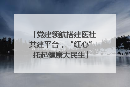 党建领航搭建医社共建平台，“红心”托起健康大民生