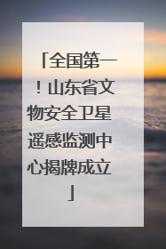 全国第一！山东省文物安全卫星遥感监测中心揭牌成立