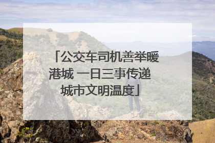 公交车司机善举暖港城 一日三事传递城市文明温度