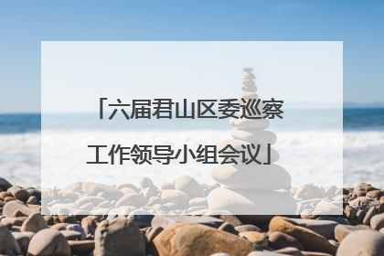 六届君山区委巡察工作领导小组会议