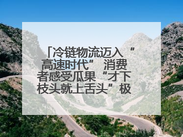 冷链物流迈入“高速时代” 消费者感受瓜果“才下枝头就上舌头”极致体验