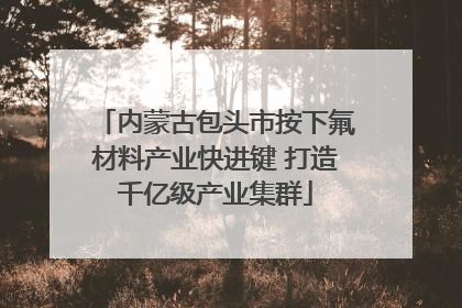 内蒙古包头市按下氟材料产业快进键 打造千亿级产业集群