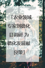 农业领域专家到德化县调研 为德化发展献良策