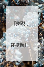 别说，还挺像