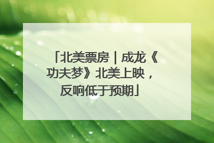 北美票房｜成龙《功夫梦》北美上映，反响低于预期